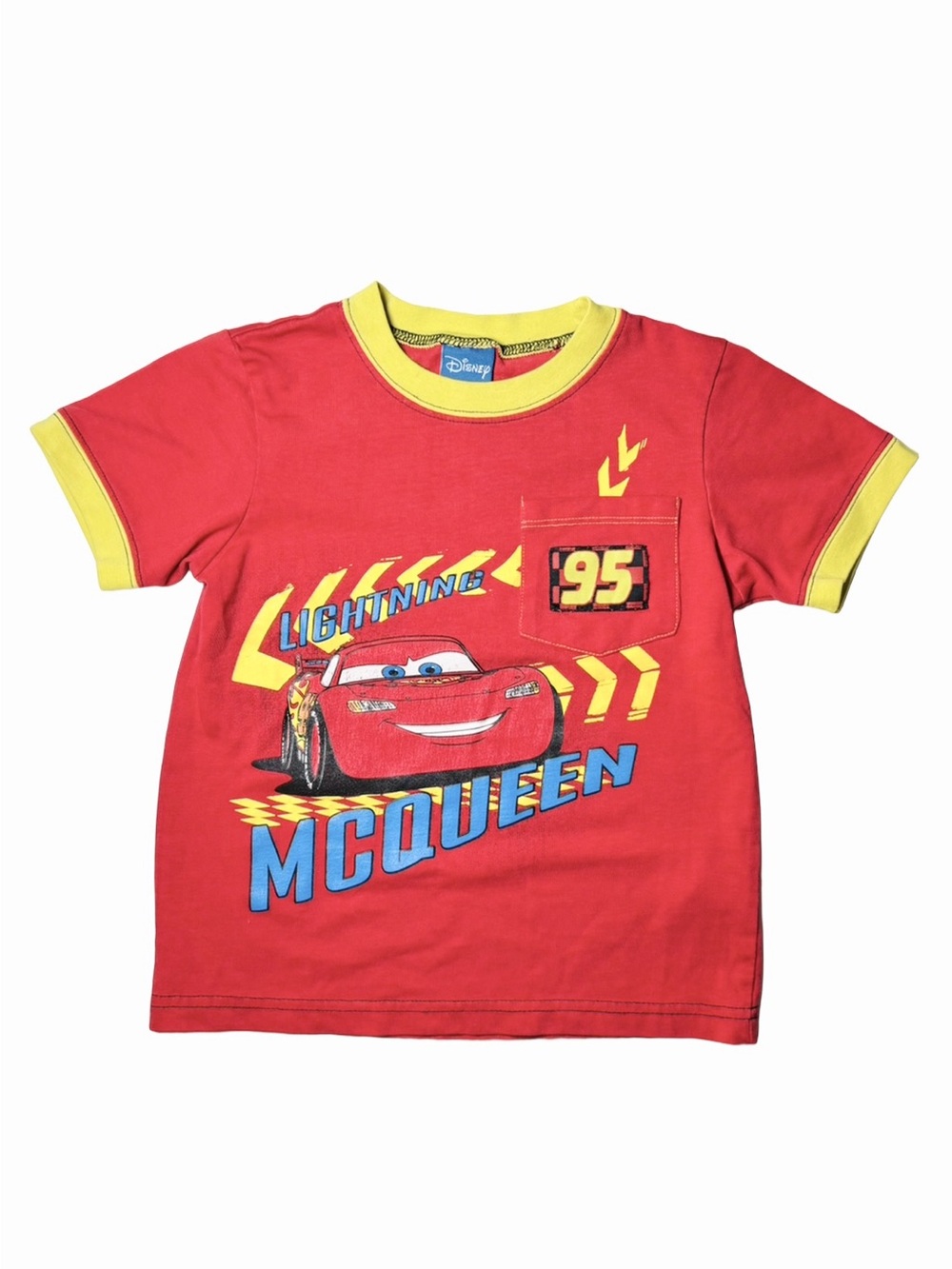 Official Disney Pixar Cars Lightning McQueen Pocket Graphic Tee 4T